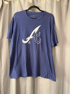 Atlanta Braves Blue Short Sleeve Logo T‑Shirt